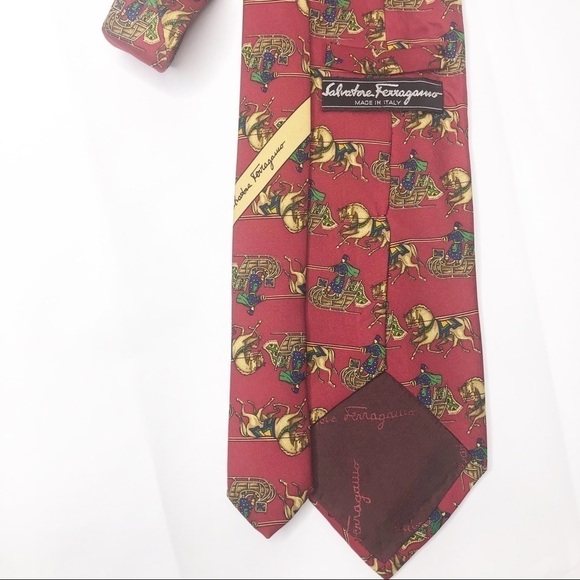 Salvatore Ferragamo Red Silk Tie - Picture 3 of 4